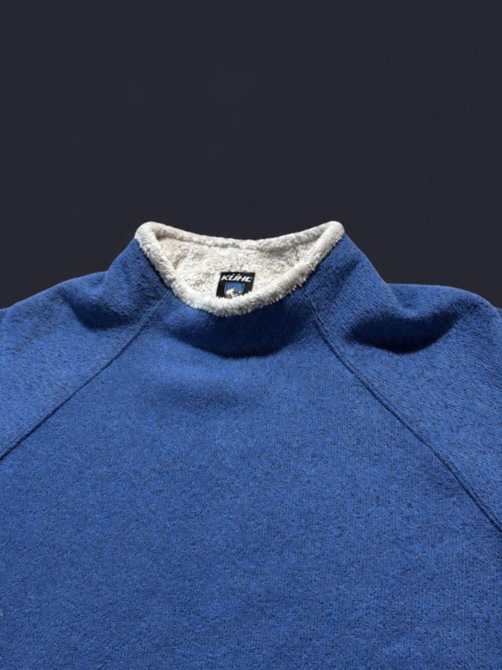 KUHL Blue Cream Fleece Pullover Sweatshirt XL